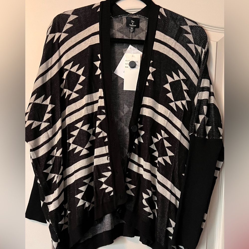 Dolman aztec knit jacket